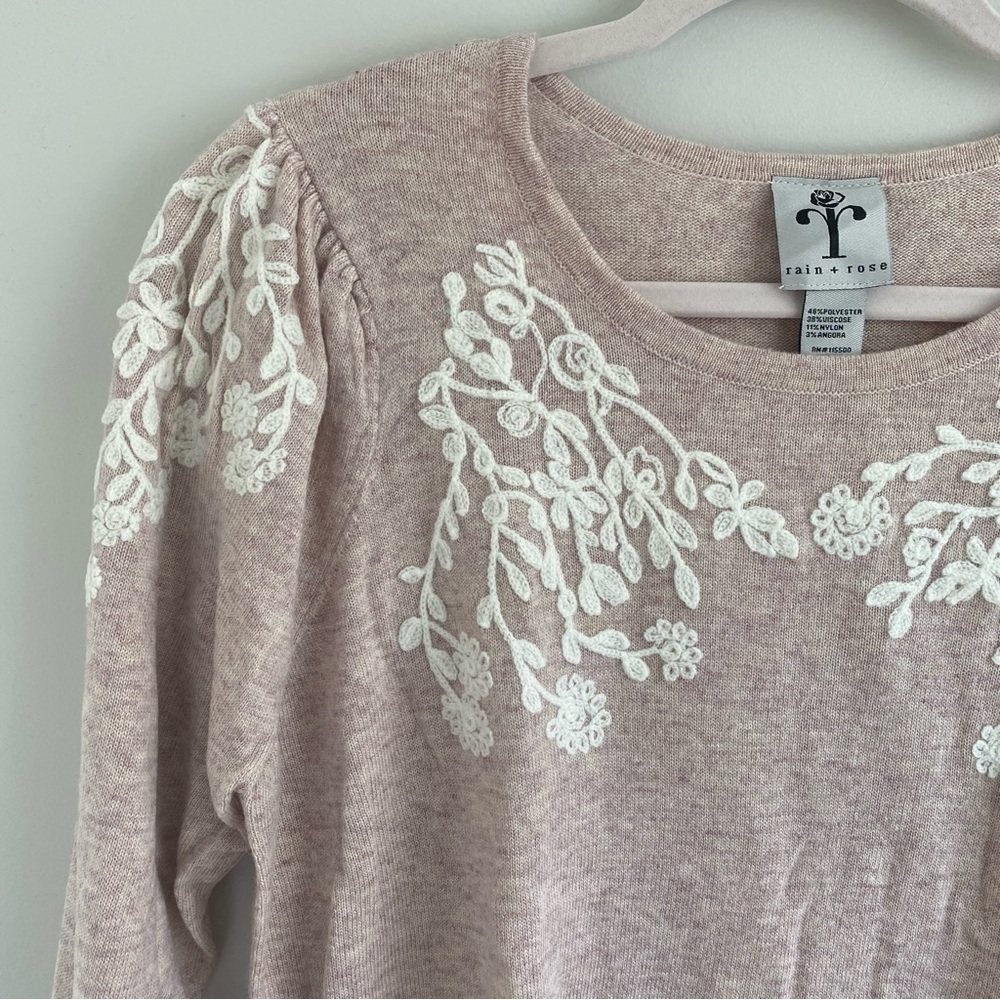 🌷 Rain & Rose Angora-Blend Sweater - Picture 2 of 4